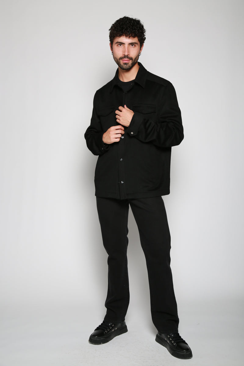 Chamarra Woven Jacket Negro