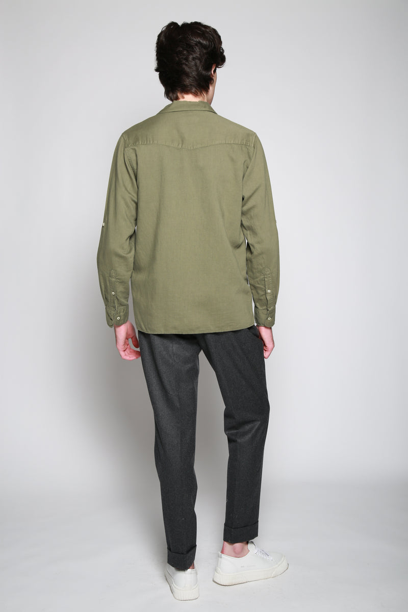 Camisa Woven Eric Pgmt Dye Olivo