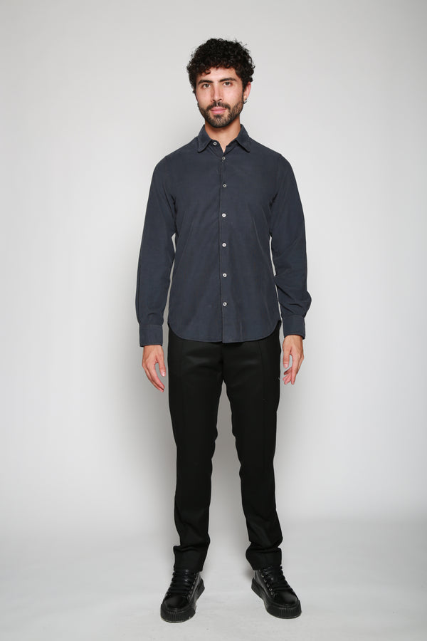 Camisa Benoit Cord Pigment Dyed Marino
