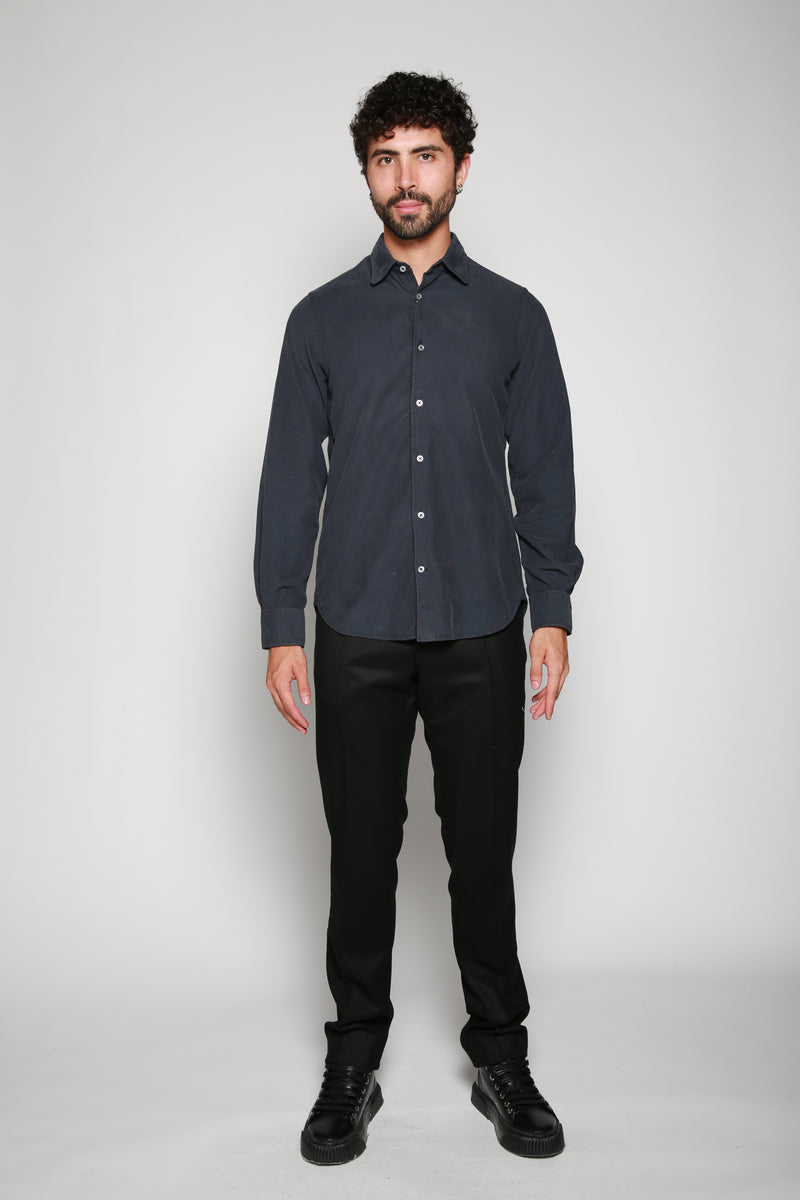 Camisa Benoit Cord Pigment Dyed Marino