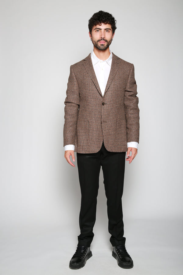 Saco Casual Woven Cafe Claro