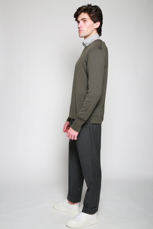 Sweater Nina Cneck Merino Wool Olivo