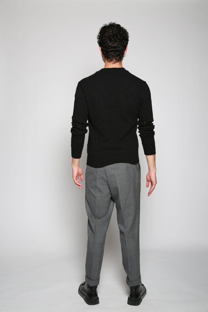 Ami Paris | Sweater Tonal Small Vneck Negro. 