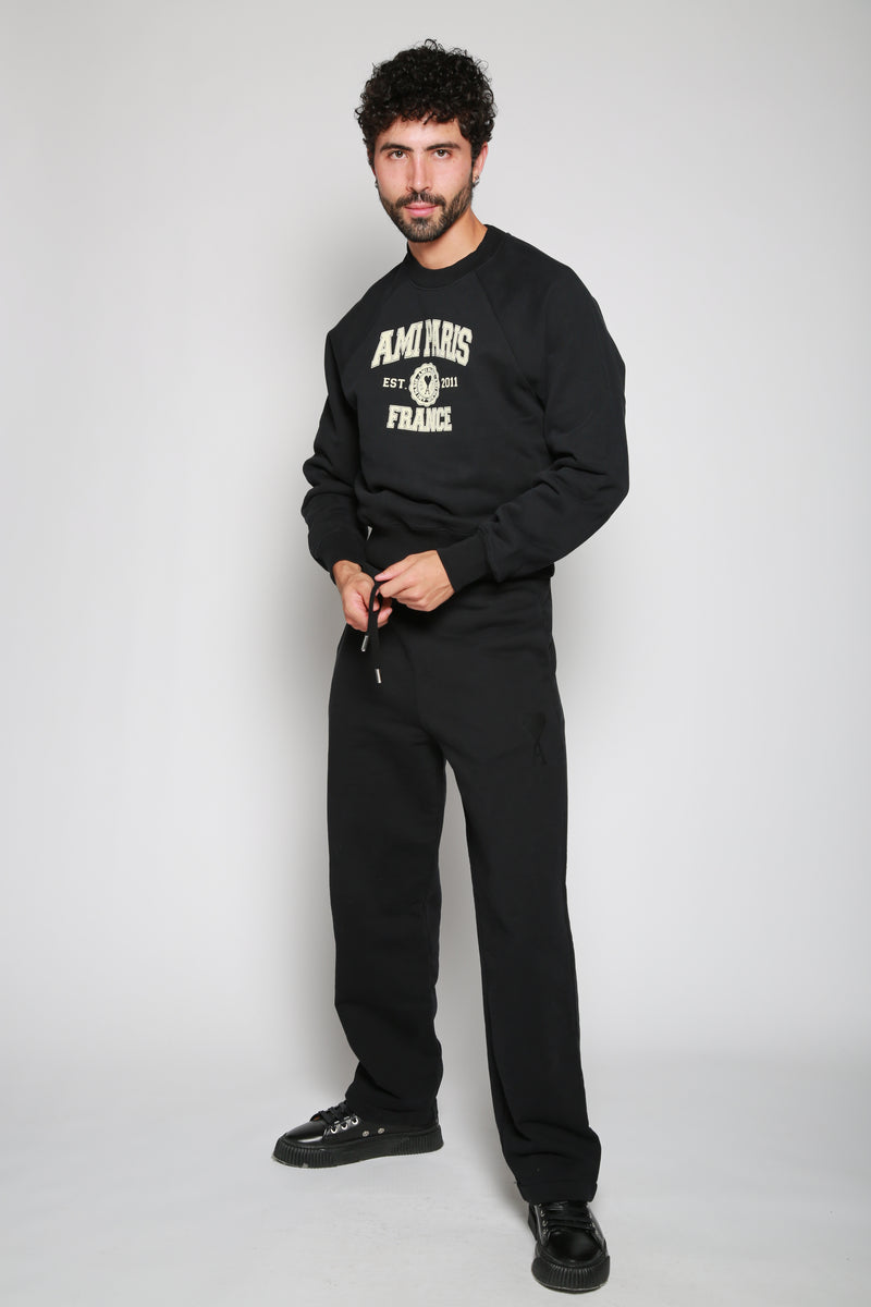 Ami Paris | Pantalón Casual De Coeur Track Negro. 