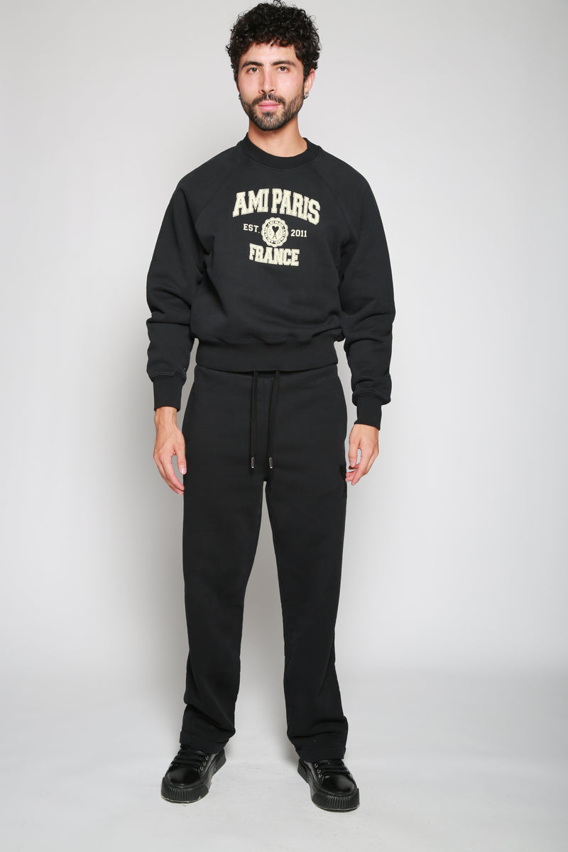 Ami Paris | Pantalón Casual De Coeur Track Negro. 