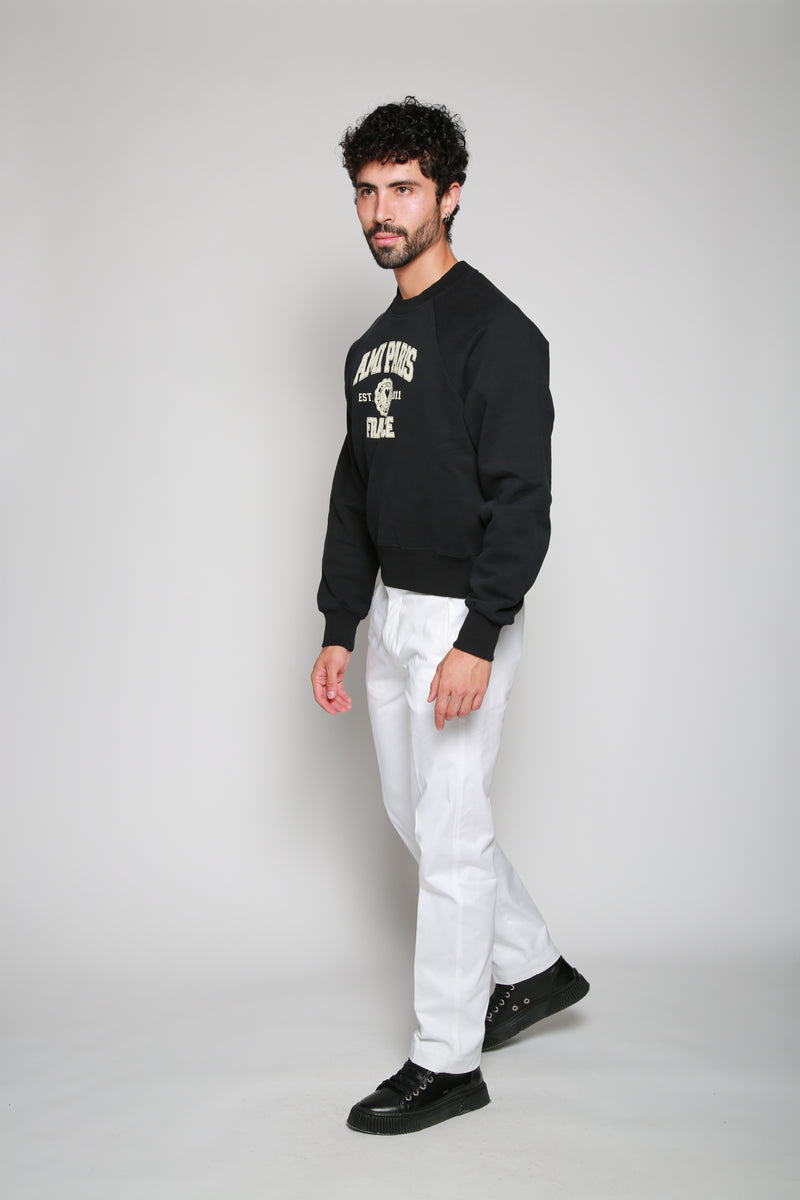 Ami Paris | Pantalón Casual Straight Fit Chino Blanco. 