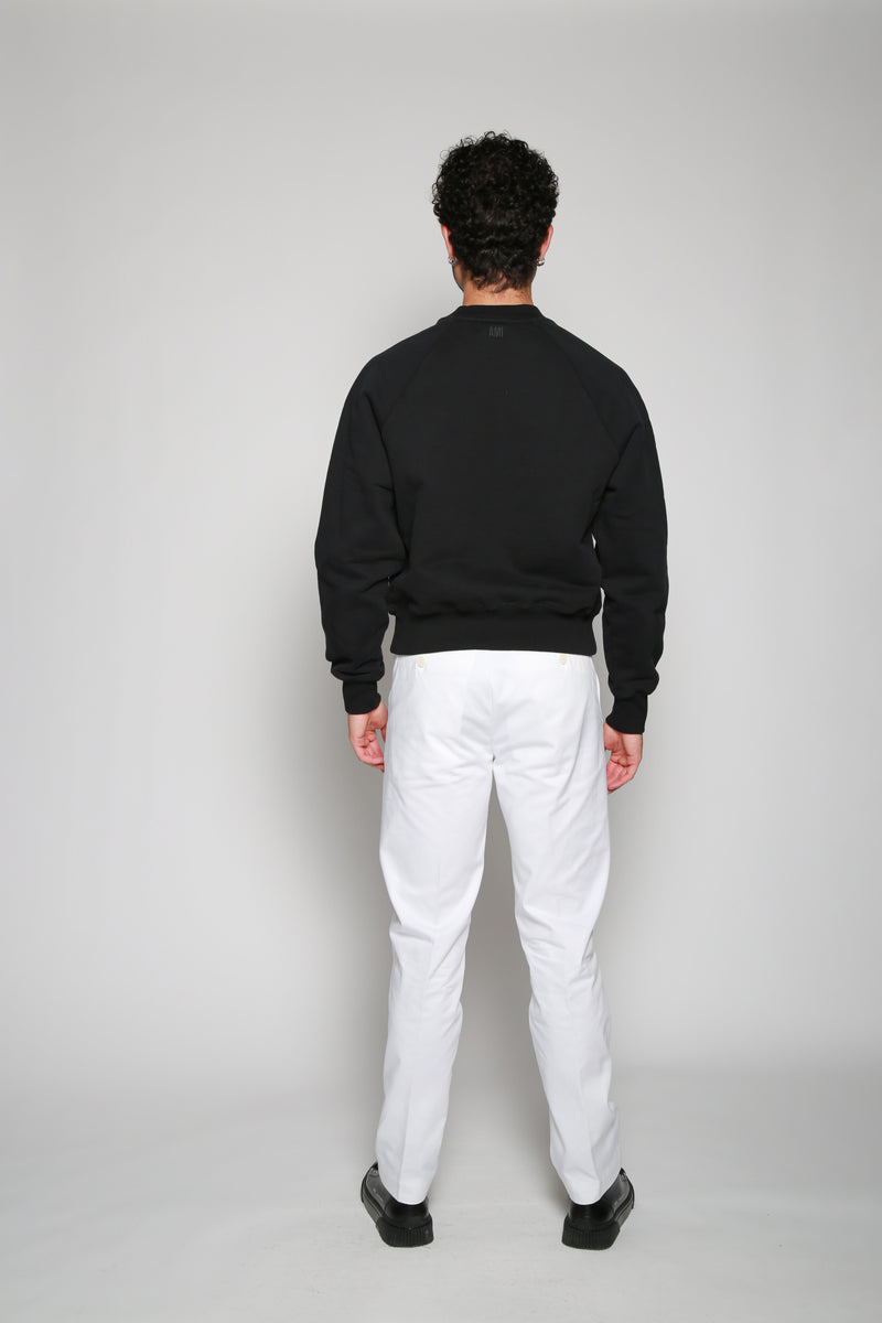 Ami Paris | Pantalón Casual Straight Fit Chino Blanco. 