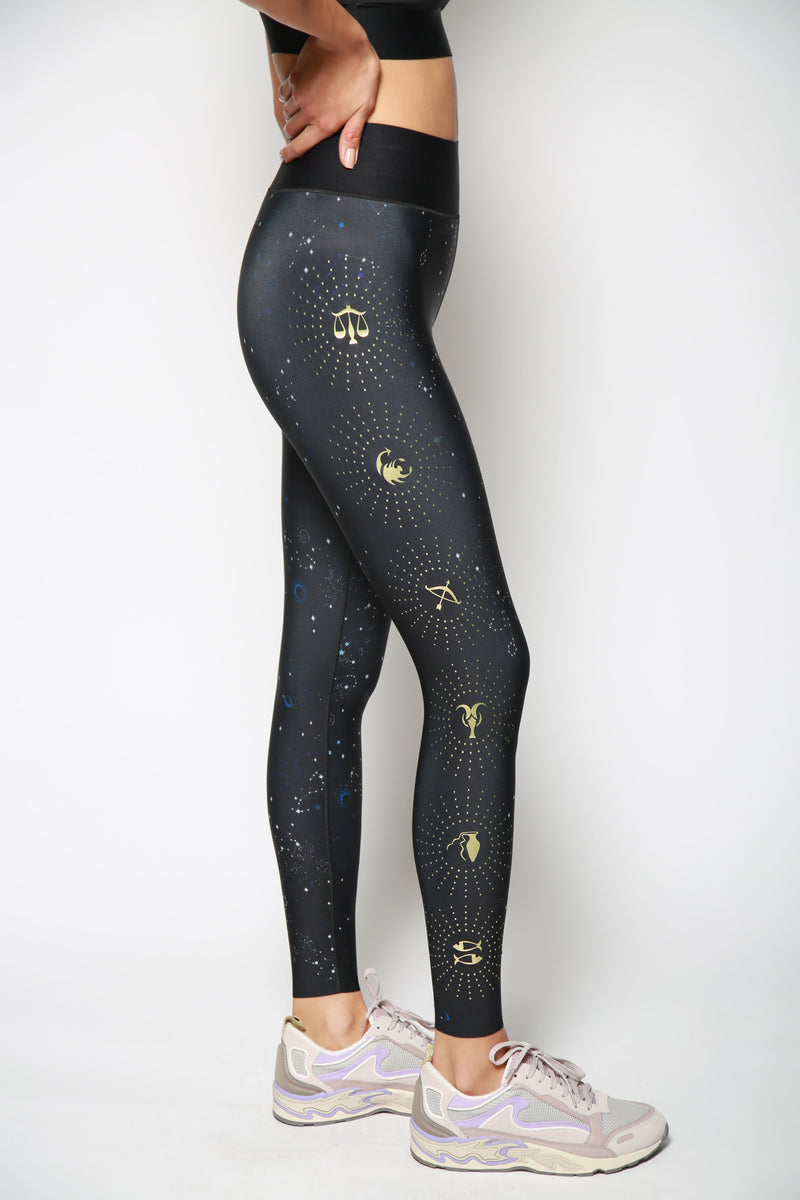 Leggings Zodiac Nebula Bonded Negro