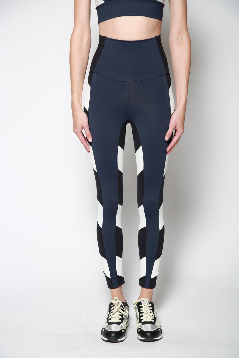 Leggings Double Arrow Marino