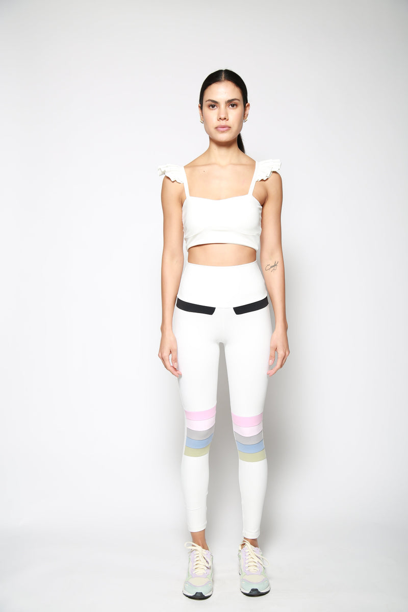Leggings Moto Rainbow Marfil