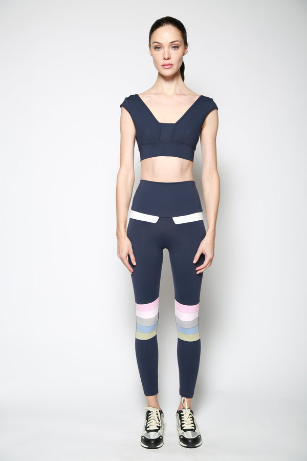 Leggings Moto Rainbow Marino