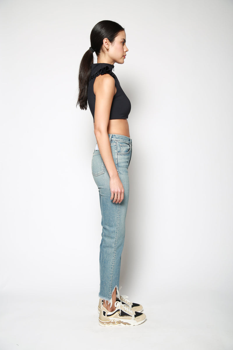 Jeans Empire Crop Flare Azul Claro