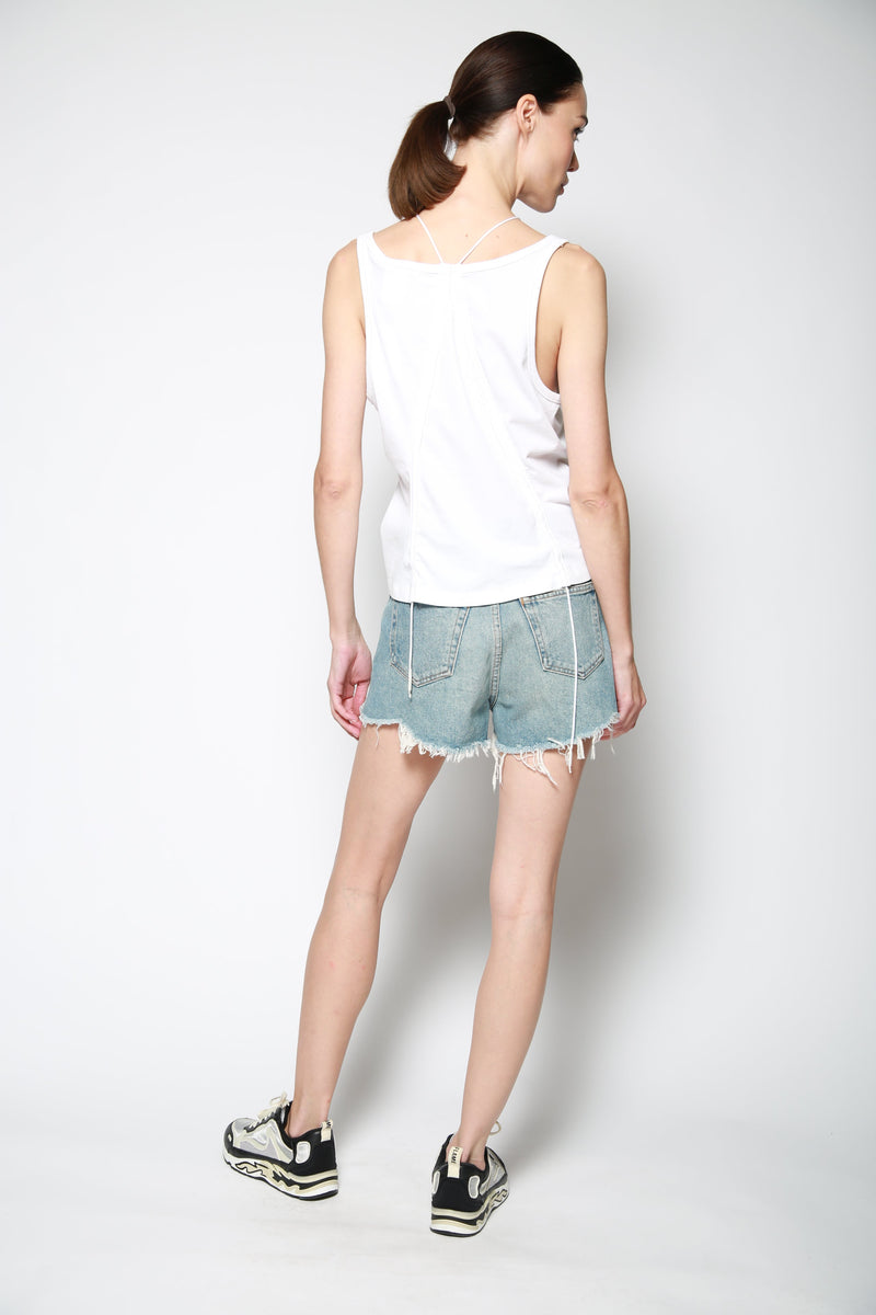Top High Twist Blanco