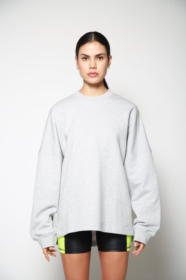 Sudadera French Terry Logo Gris Claro