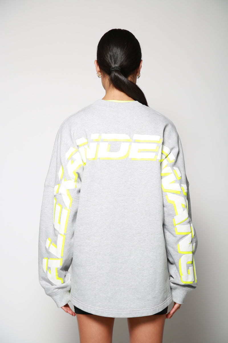 Sudadera French Terry Logo Gris Claro