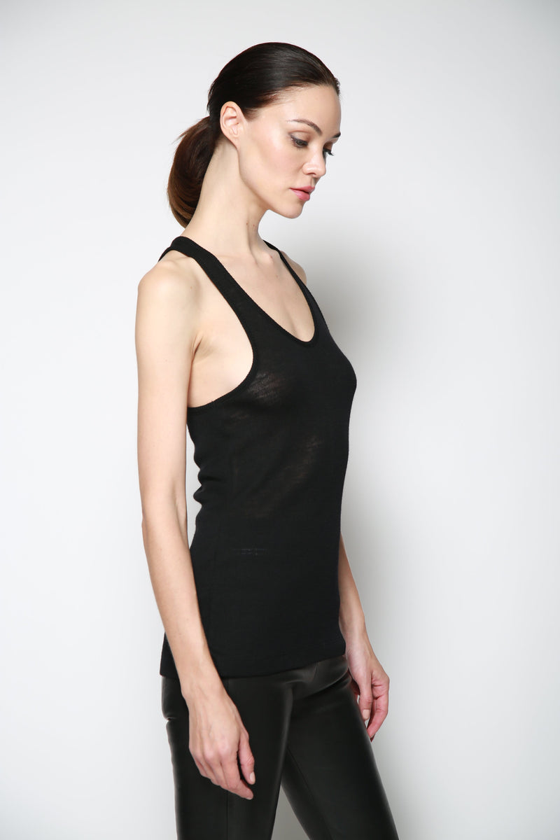 Playera Sheer Wooly Rib Negro