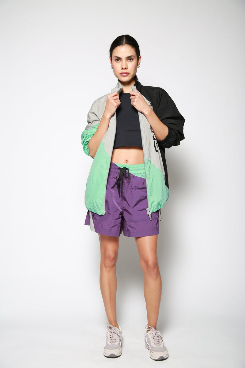 Chamarra Washed Nylon Gris