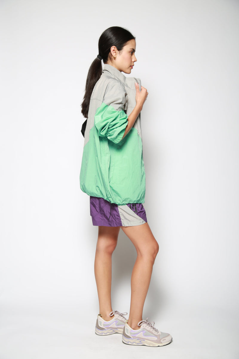 Chamarra Washed Nylon Gris