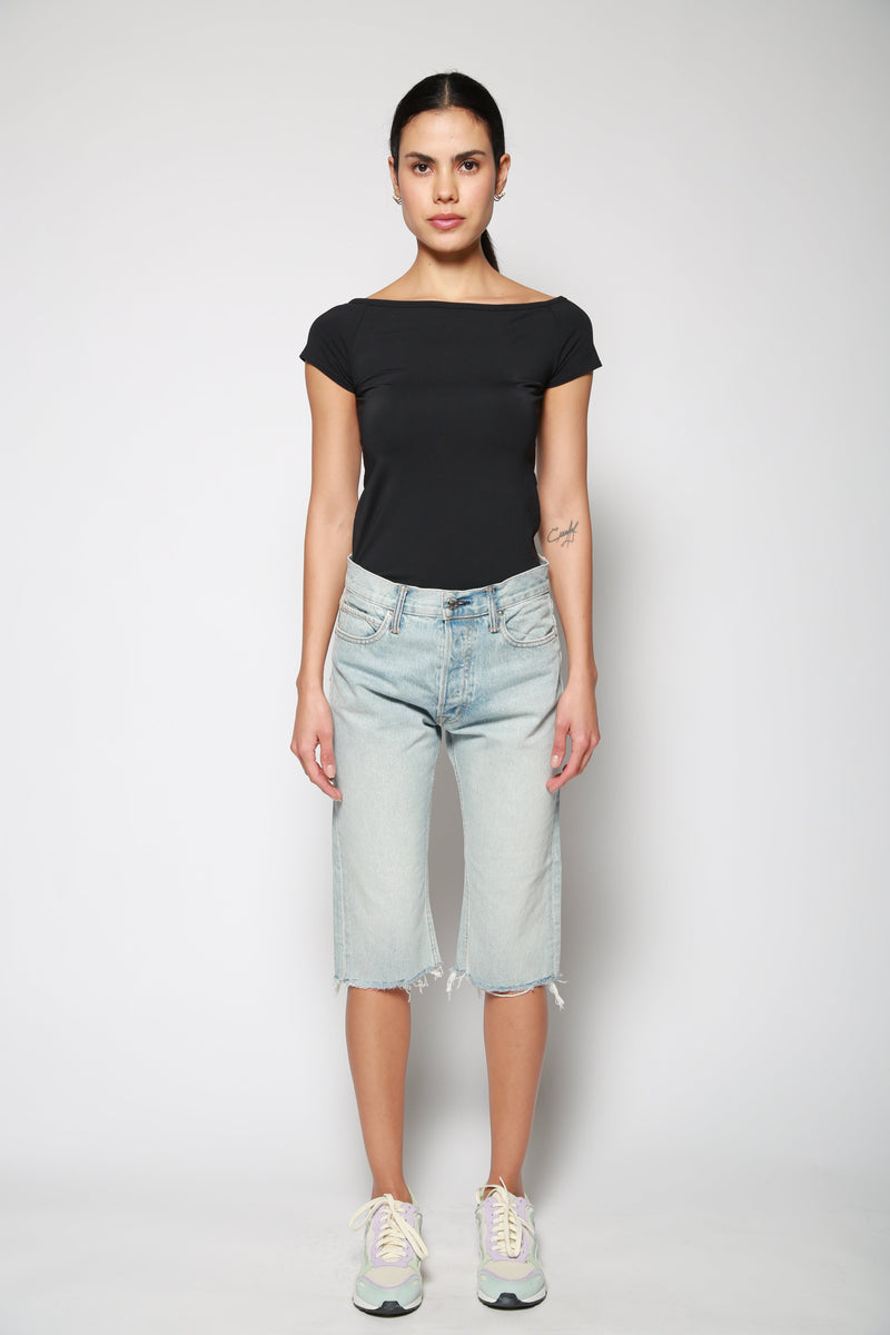 Playera Open Boat Neck Negro