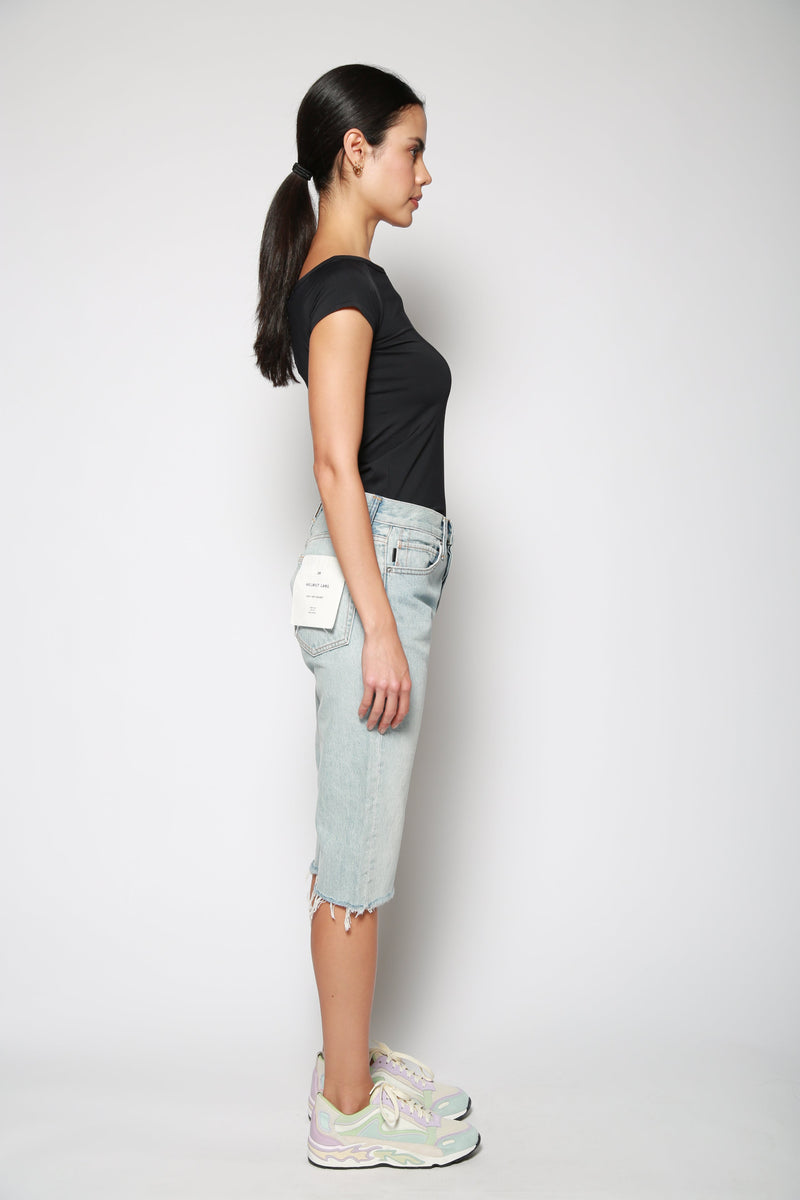 Playera Open Boat Neck Negro