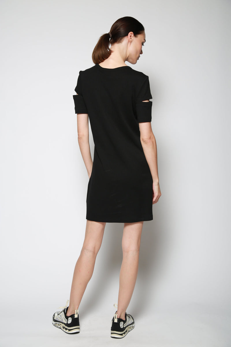 Vestido Casual Wide Rib Negro