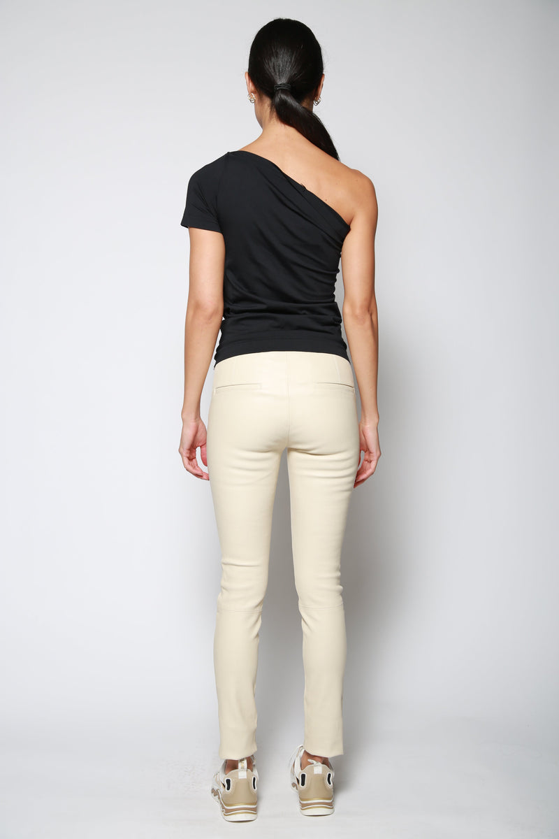 Leggings Leather Legging Crema Negro