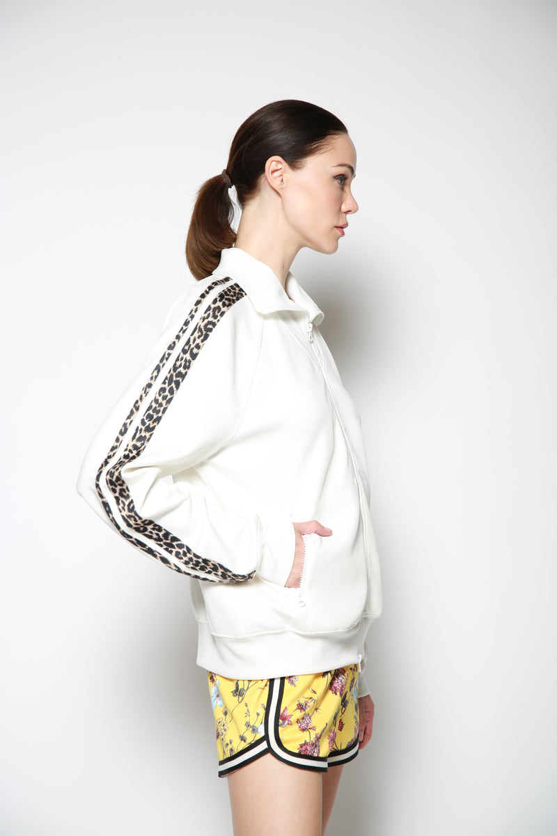 Chamarra Leopard Stripe Track Leopardo