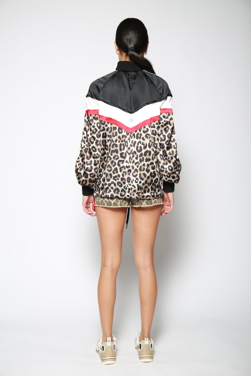Short Leopard Lace Up Negro