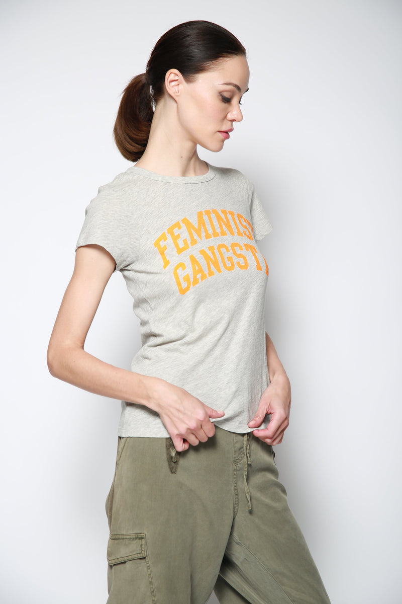 Playera Neon Feminist Gangsta Gris