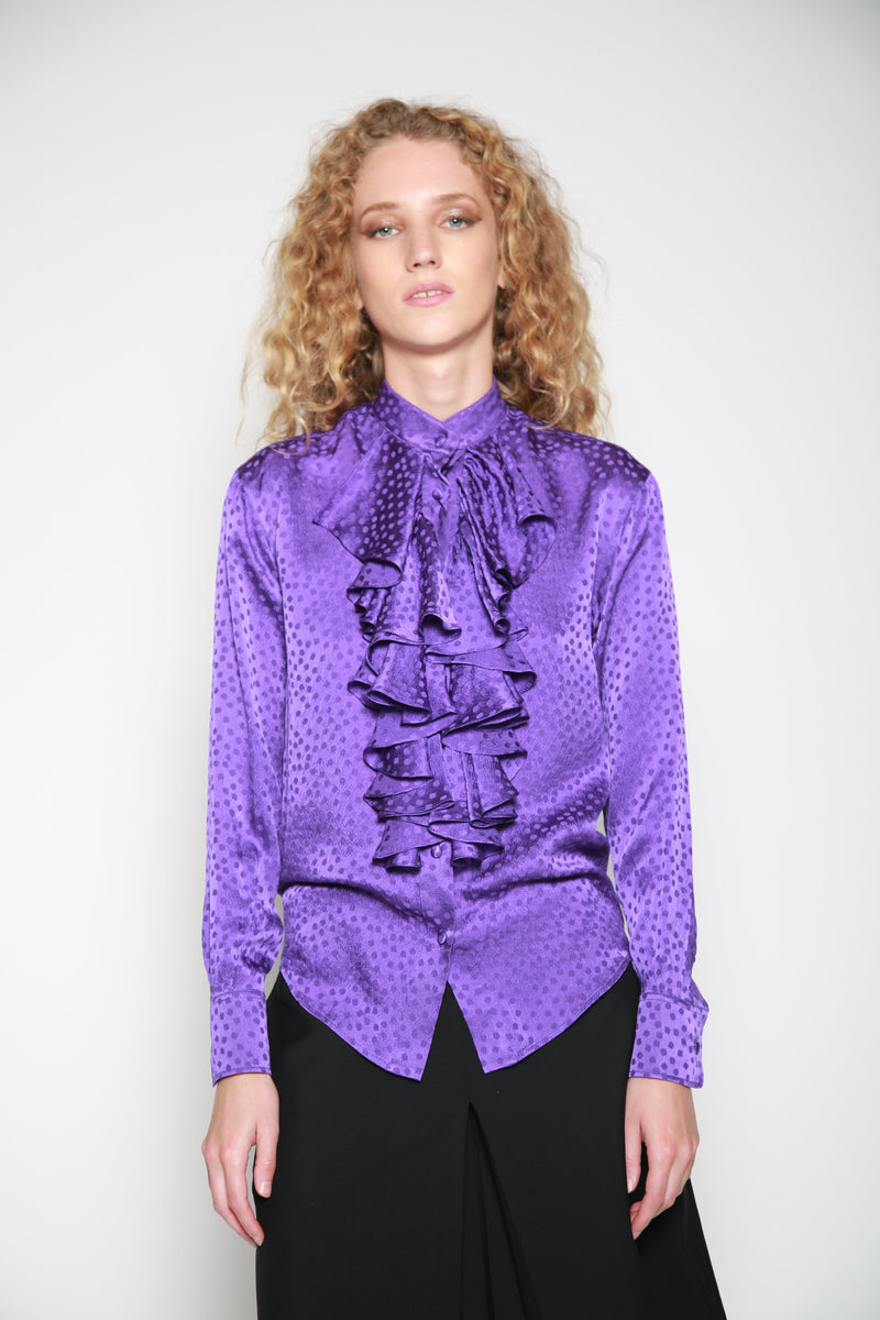 Blusa Women Ruffled Morado