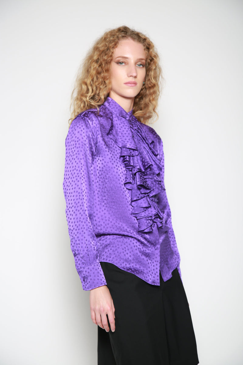 Blusa Women Ruffled Morado