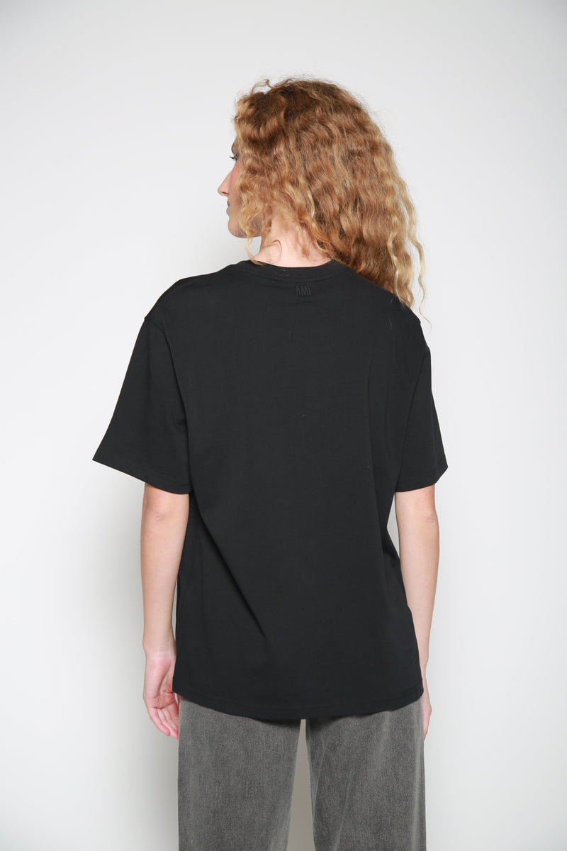 Playera Big Ami De Coeur Negro