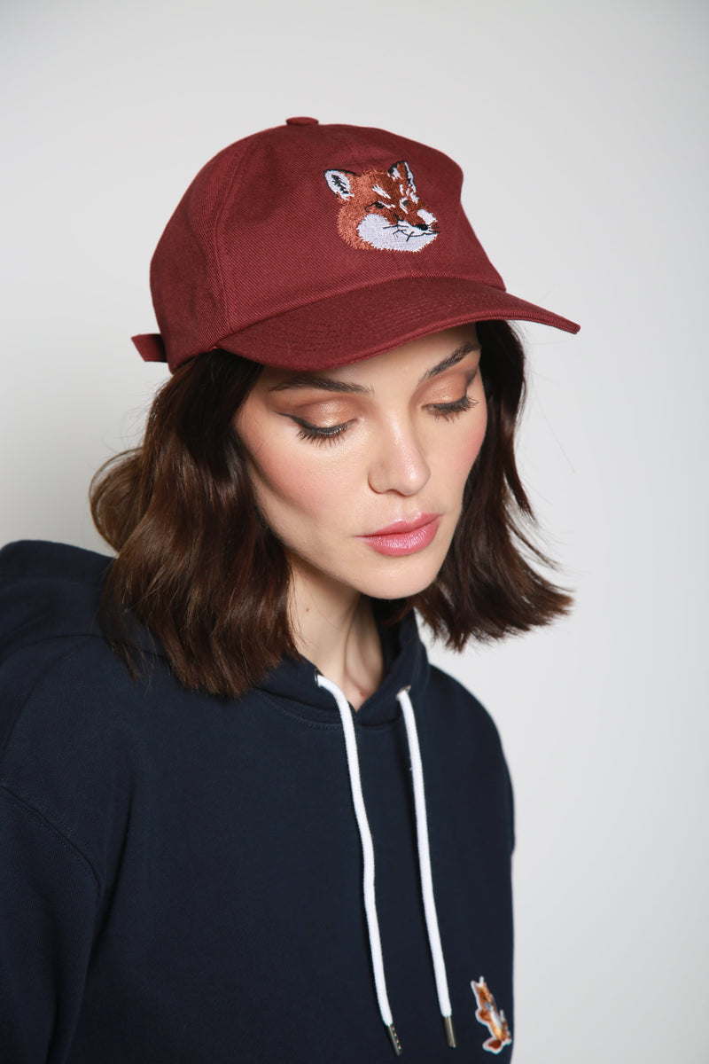 Gorra Large Fox Head Vino