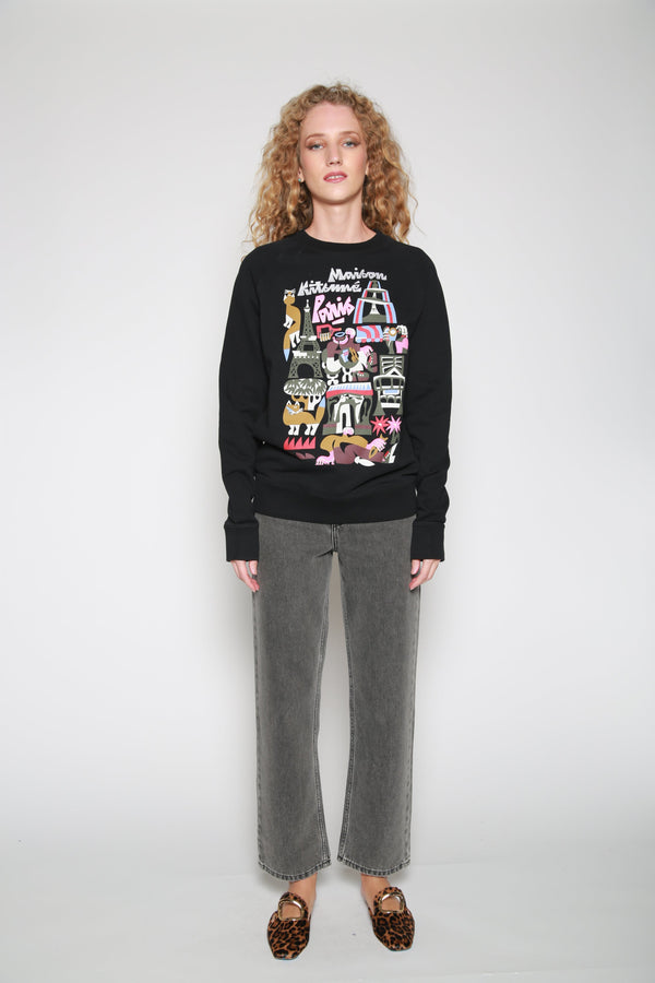 Sudadera Paris Clean Negro