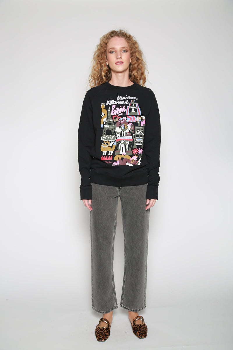 Sudadera Paris Clean Negro