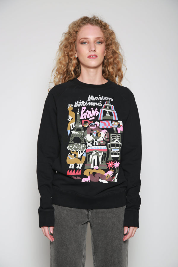 Sudadera Paris Clean Negro