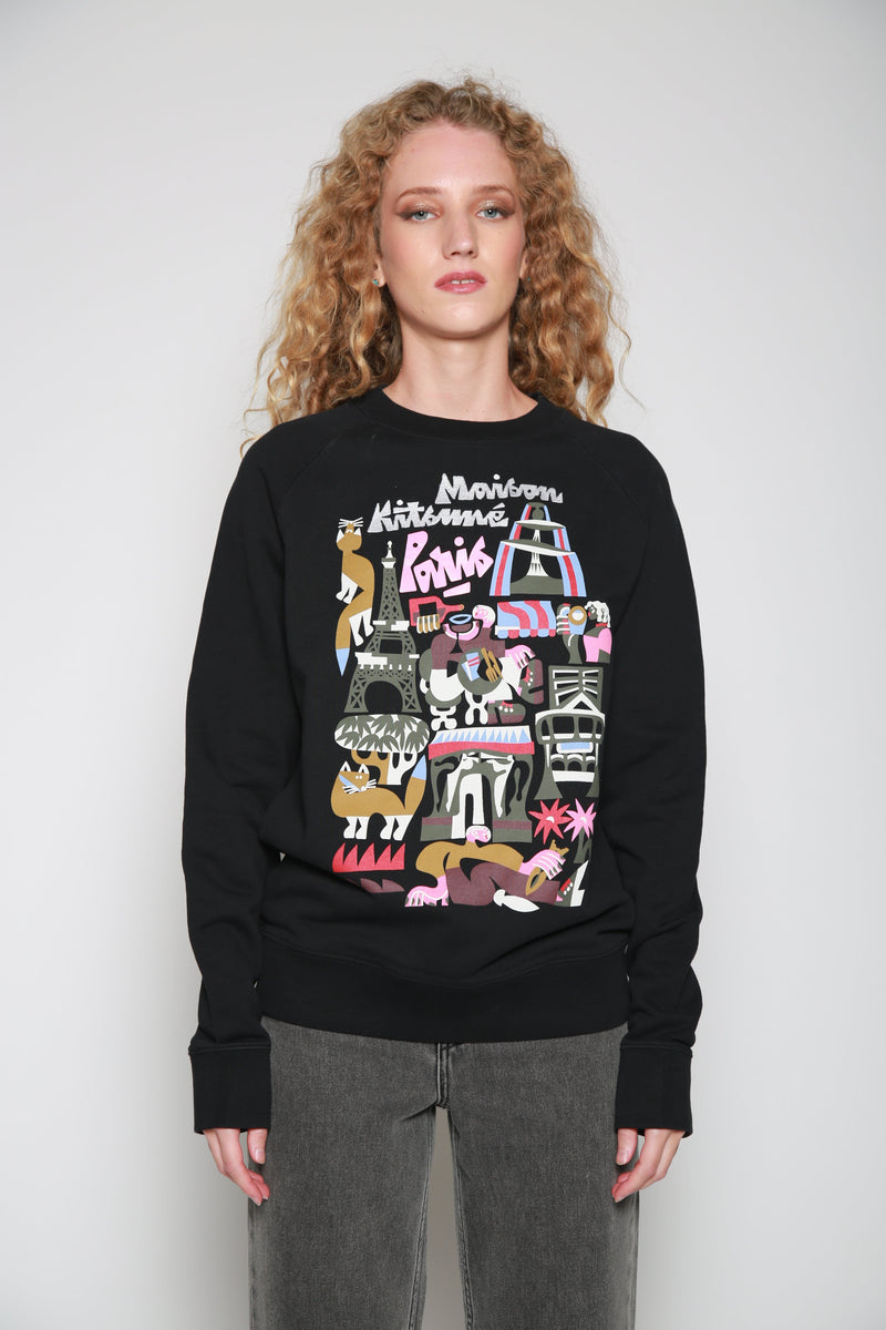 Sudadera Paris Clean Negro
