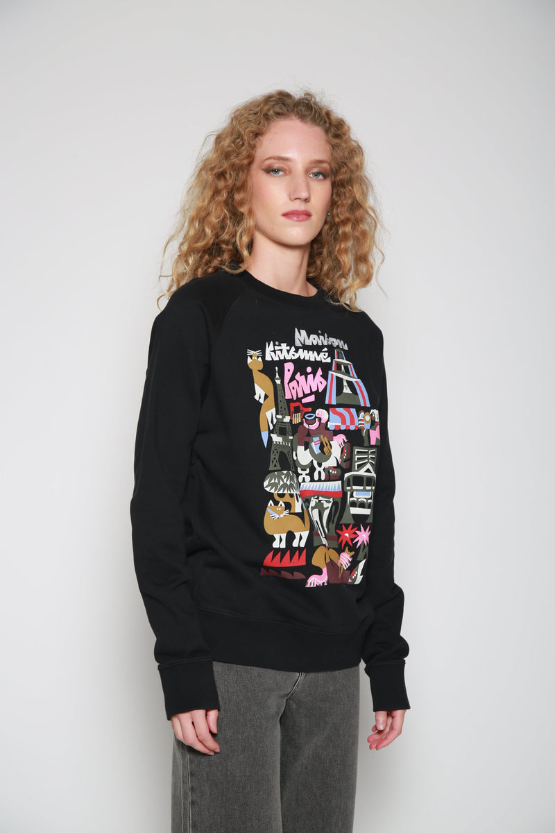 Sudadera Paris Clean Negro