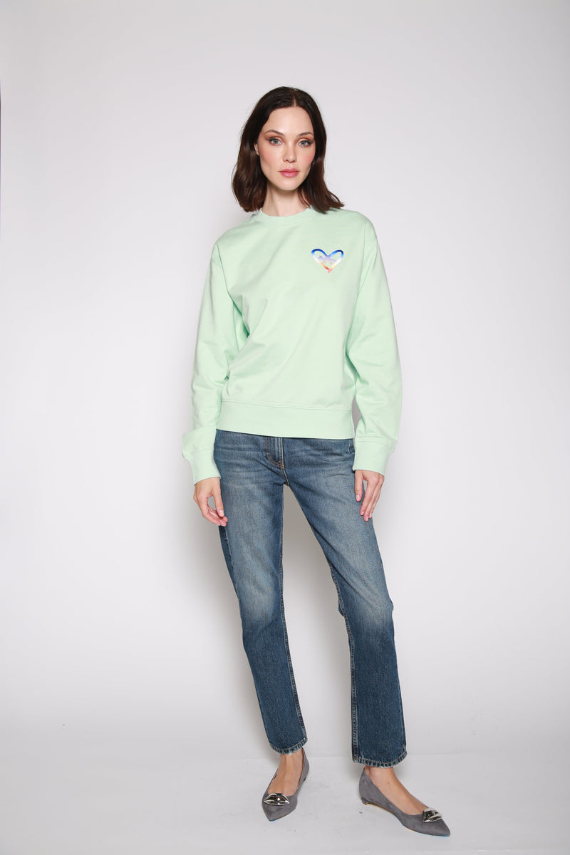 Sudadera Gradient Heart Verde