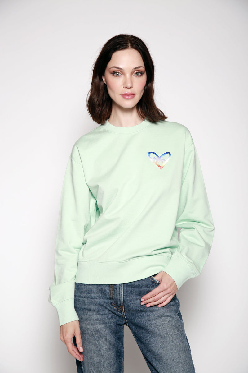 Sudadera Gradient Heart Verde