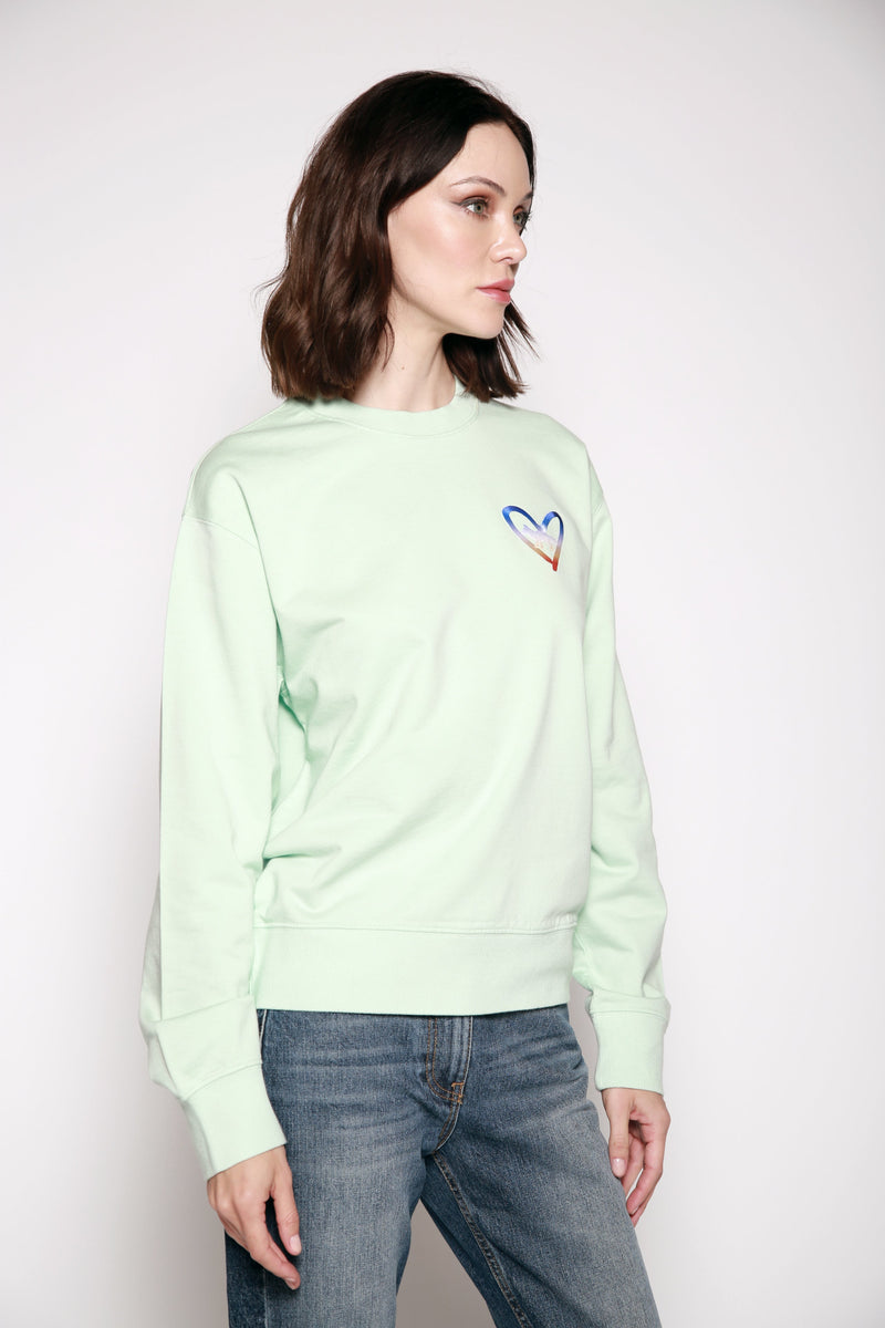 Sudadera Gradient Heart Verde
