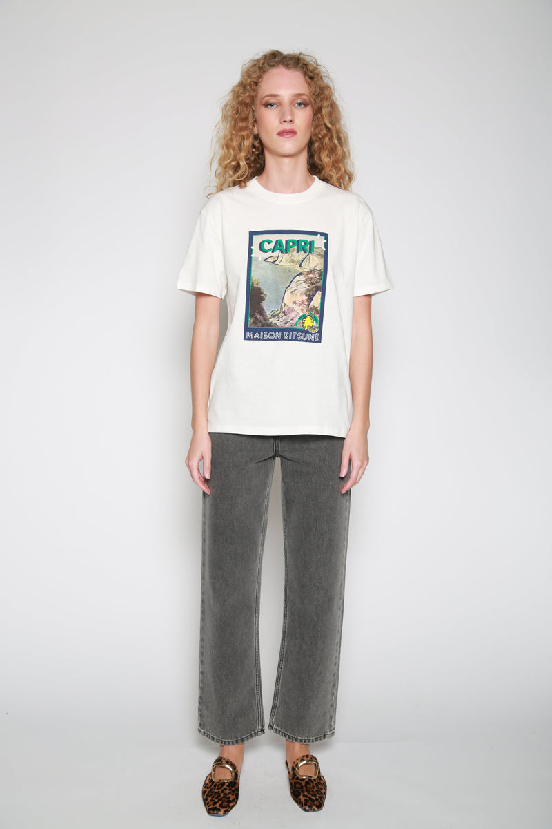 Playera Locandina Crema Gris