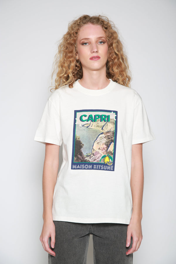 Playera Locandina Crema Gris