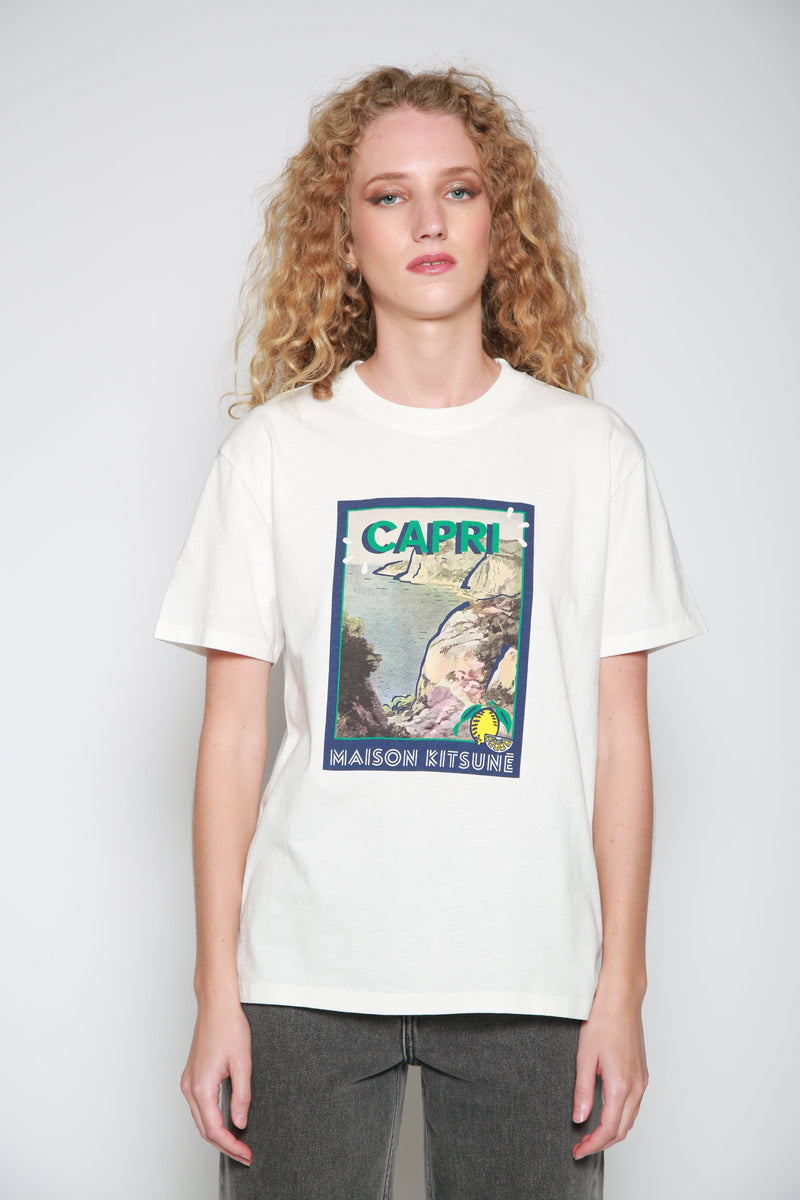 Playera Locandina Crema Gris