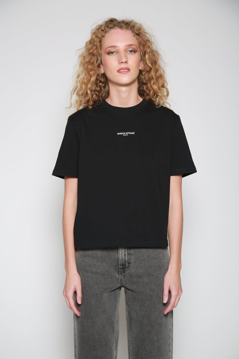Playera Embroidery Boxy Negro
