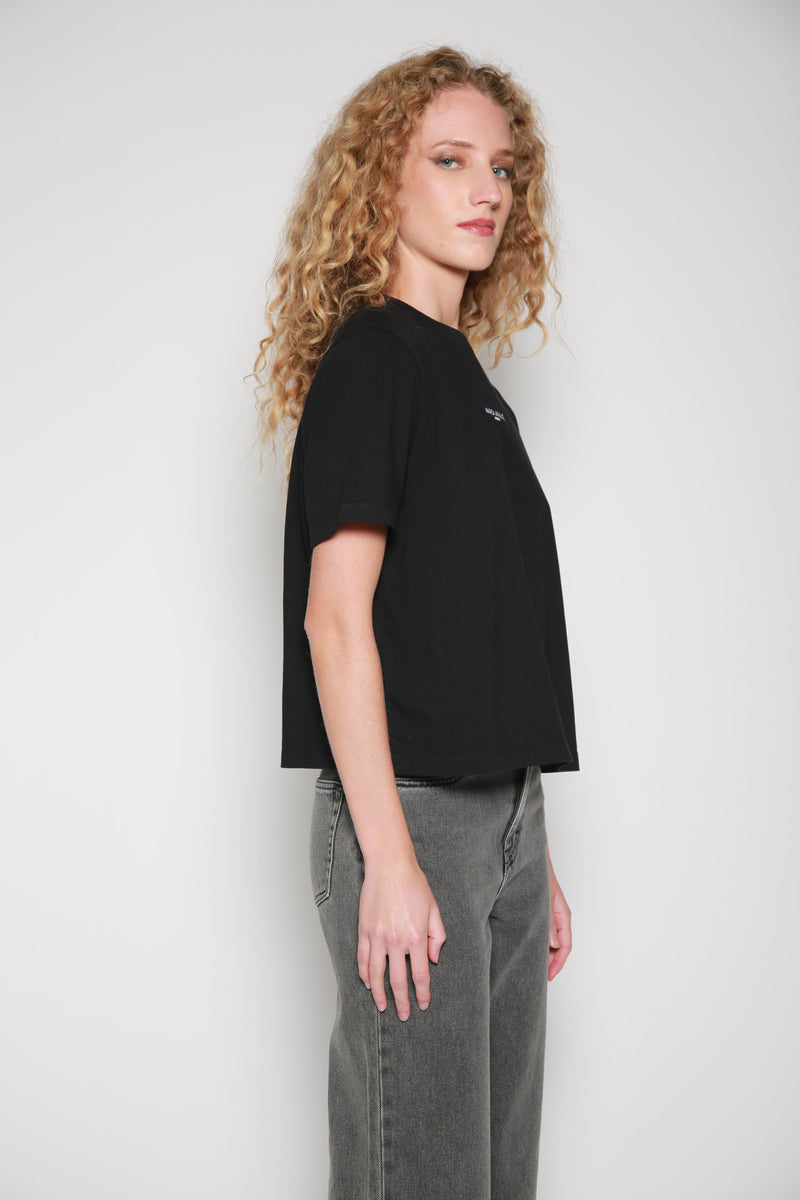 Playera Embroidery Boxy Negro