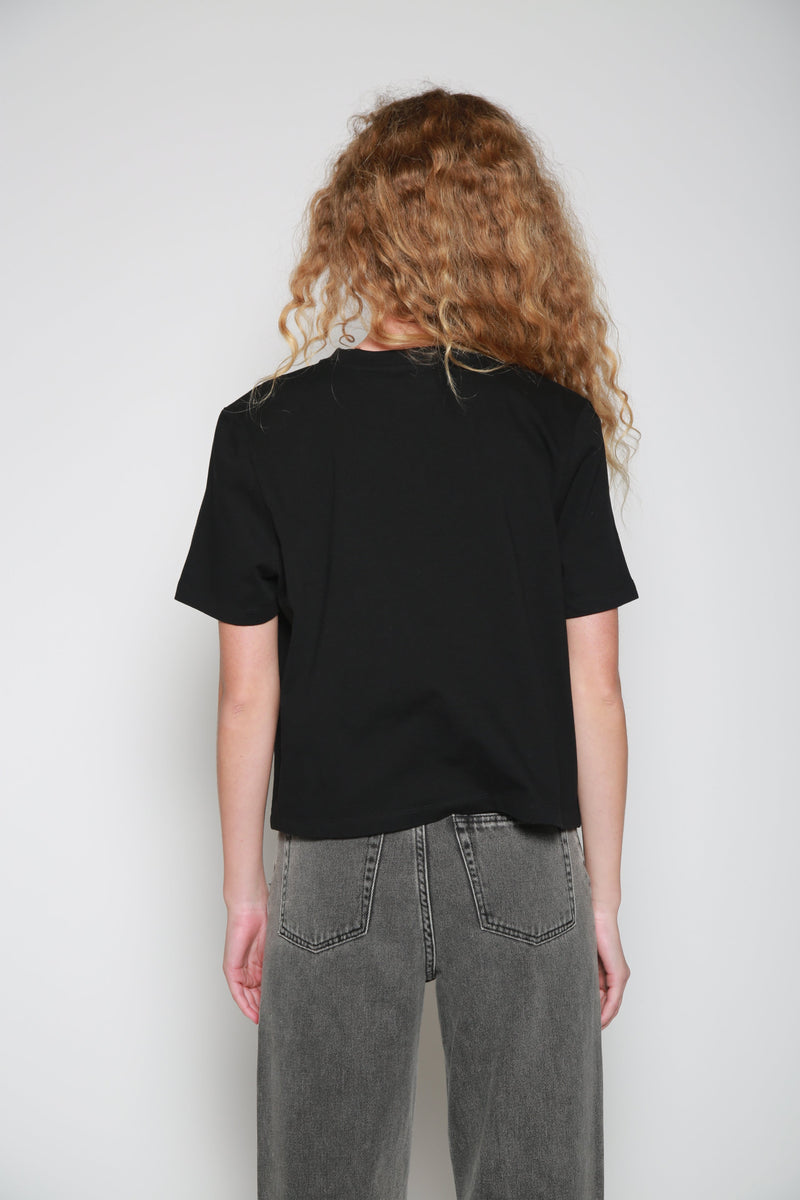 Playera Embroidery Boxy Negro