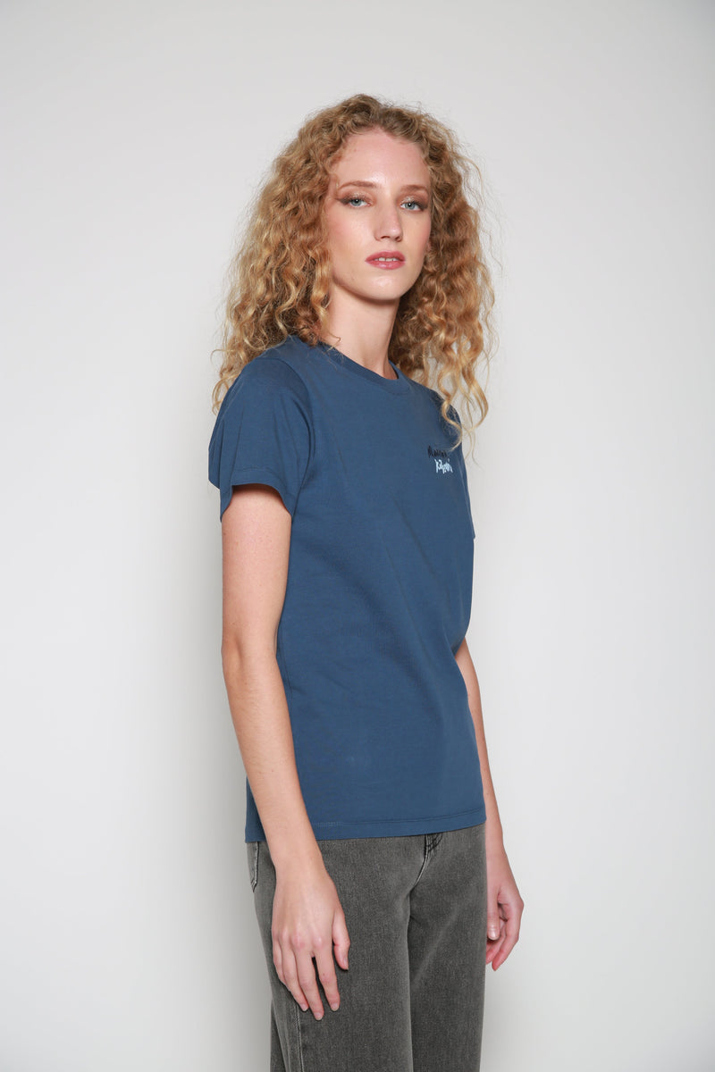 Playera Mini Handwriting Azul