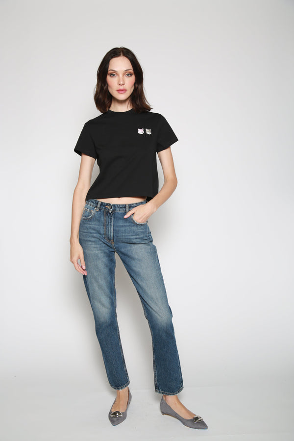 Playera Monochrome Double Fox Negro