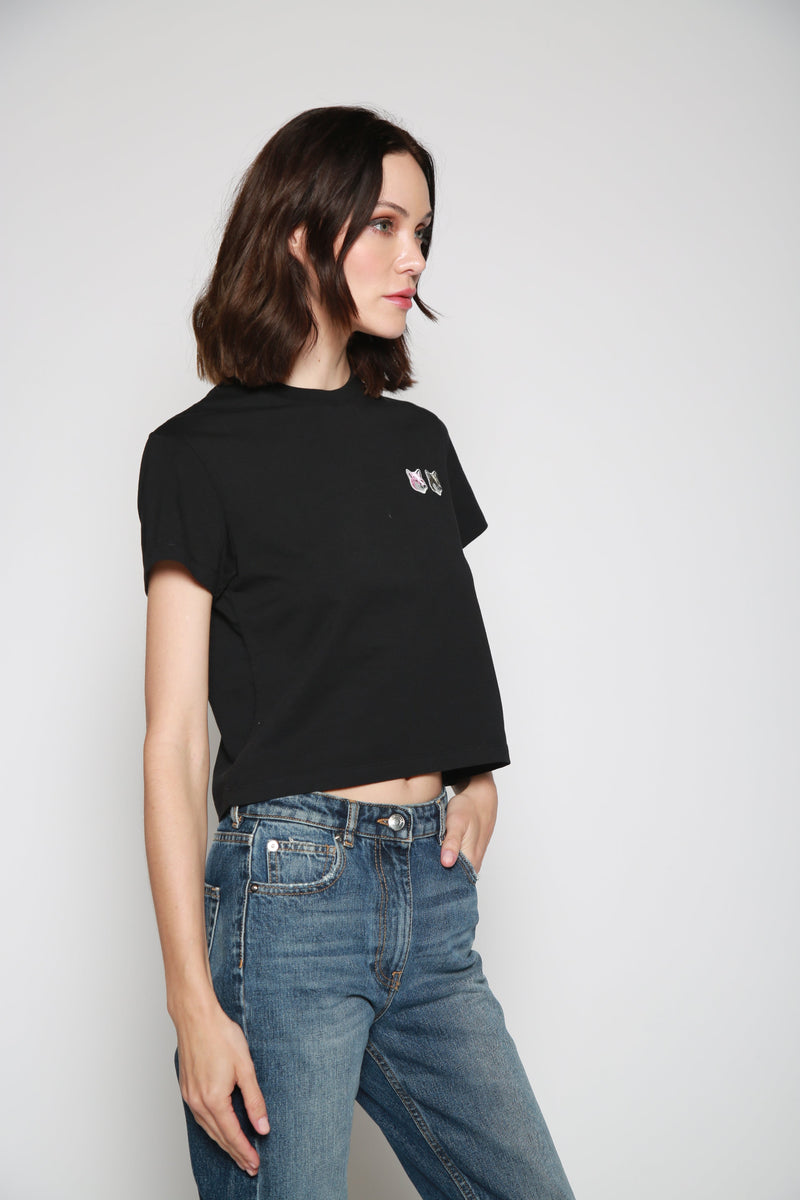 Playera Monochrome Double Fox Negro